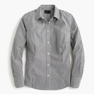 JCrew Curvy slim stretch perfect shirt in stripe
